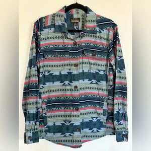 S54 Noble Outfitters Size Medium Southwestern Patterned Shirt With Pockets
